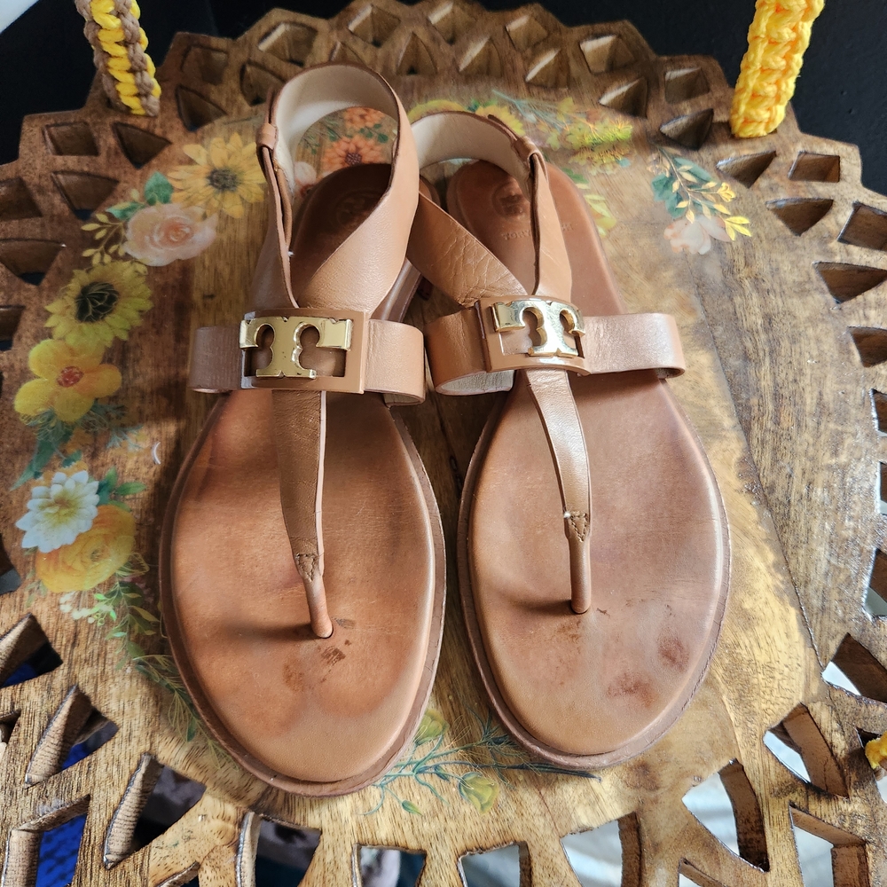 Tory Burch Gigi Flat Sandal - Calf Leather - Style 35418 - Size 7